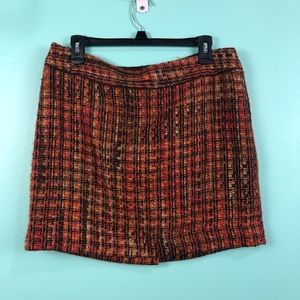 OUTBACK RED VINTAGE 90’s 10%wool Orange & brown plaid skirt. Excellent condition